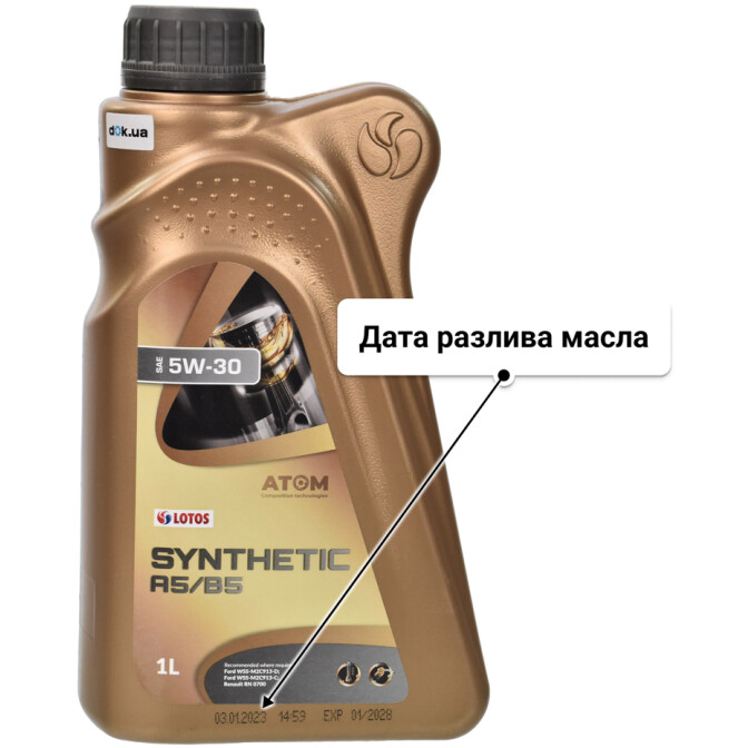 Моторное масло LOTOS Synthetic A5/B5 5W-30 1 л