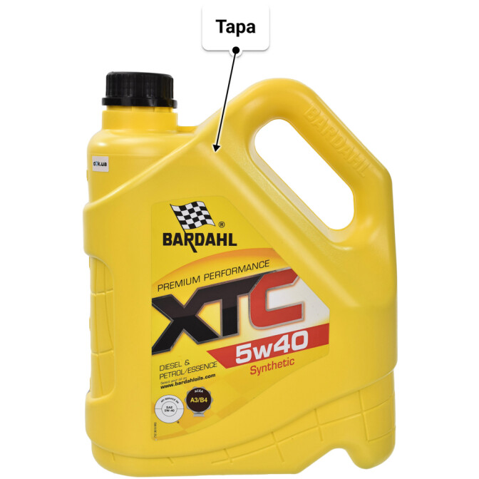 Bardahl XTC 5W-40 (4 л) моторное масло 4 л