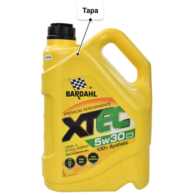 Моторное масло Bardahl XTEC C3 5W-30 5 л