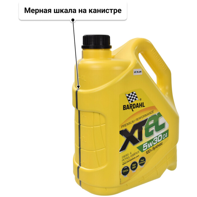 Моторное масло Bardahl XTEC C4 5W-30 4 л