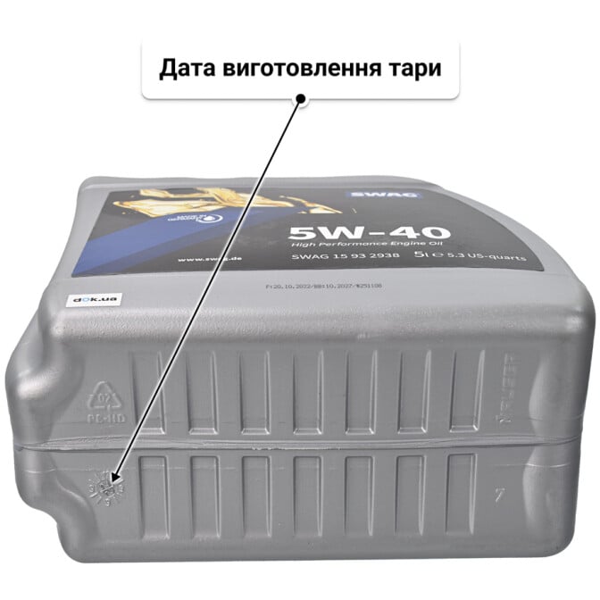 Моторна олива SWAG 5W-40 5 л