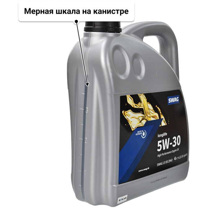 Моторное масло SWAG LongLife 5W-30 для Renault Clio 4 л