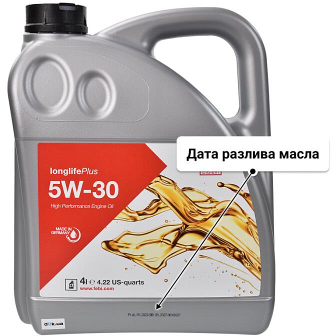 Моторное масло Febi Longlife Plus 5W-30 4 л