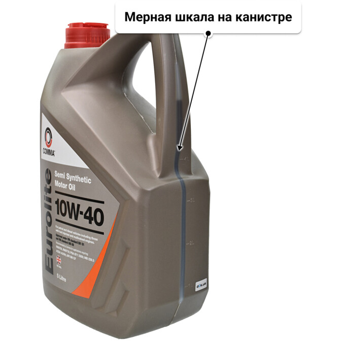 Моторное масло Comma Eurolite 10W-40 для Skoda Rapid 5 л