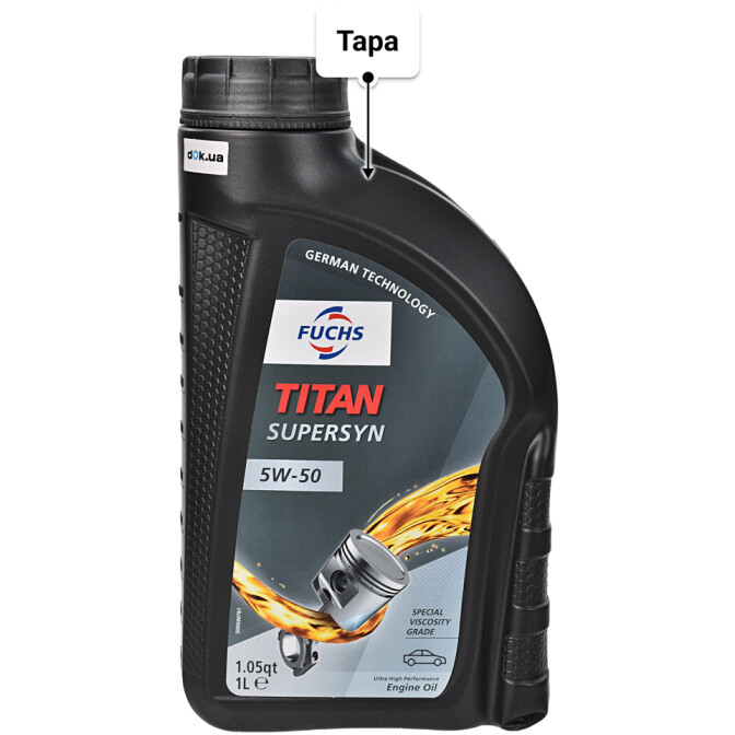 Fuchs Titan Supersyn 5W-50 моторное масло 1 л