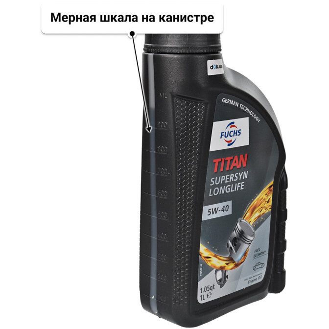 Моторное масло Fuchs Titan Supersyn Long Life 5W-40 для UAZ Hunter 1 л