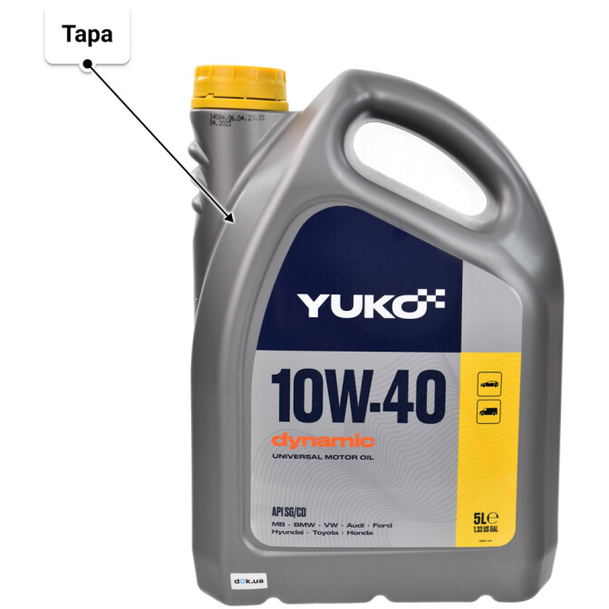Моторное масло Yuko Dynamic 10W-40 5 л