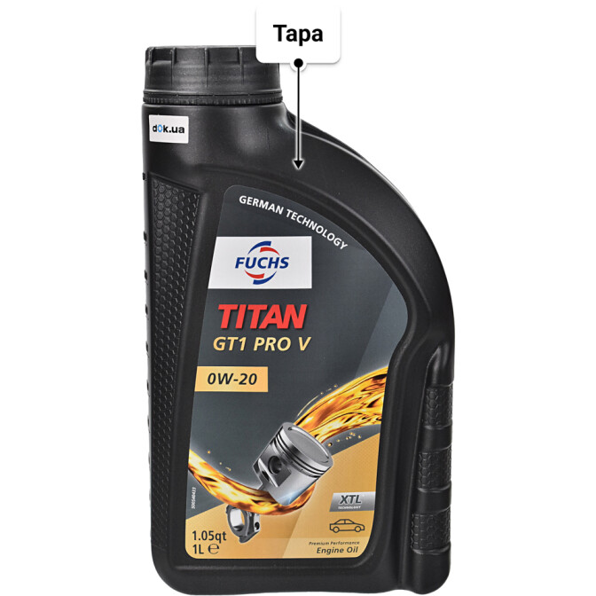 Моторное масло Fuchs Titan Gt1 Pro V 0W-20 1 л