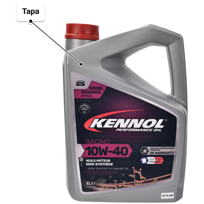 Моторное масло Kennol Racing 10W-40 4 л