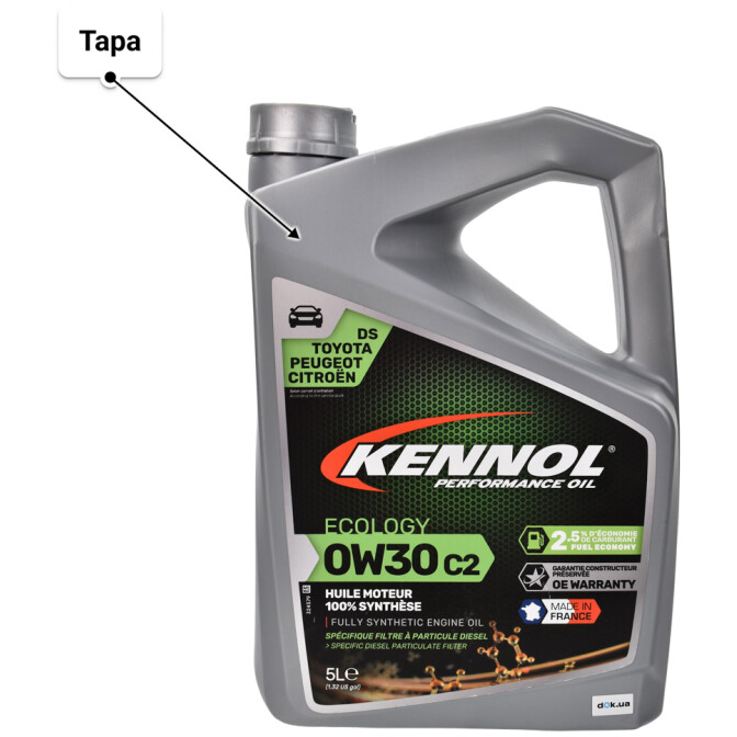Моторное масло Kennol Ecology C2 0W-30 5 л