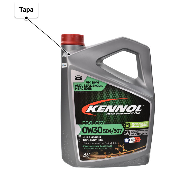 Моторное масло Kennol Ecology 504/507 0W-30 5 л