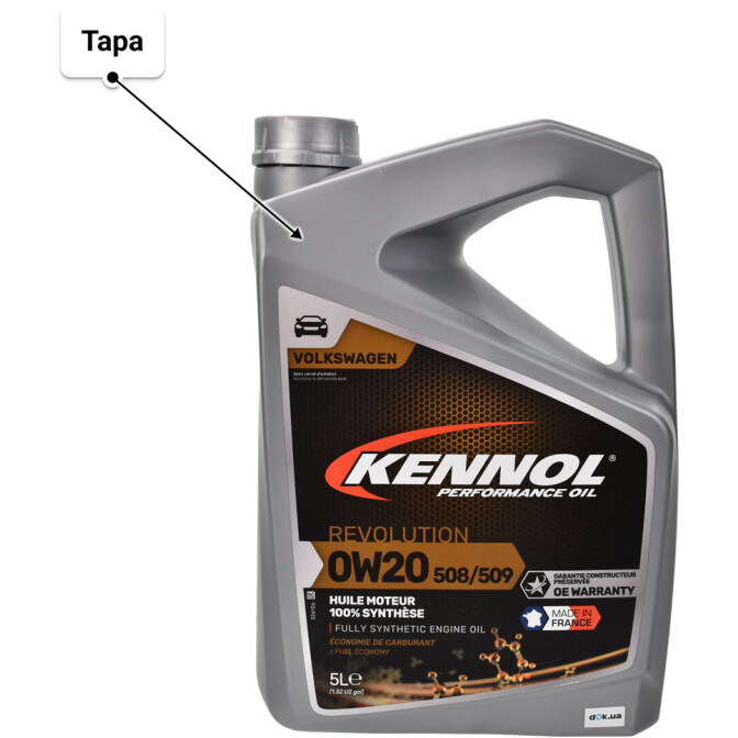 Моторное масло Kennol Revolution 508/509 0W-20 5 л