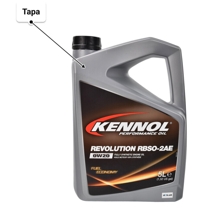 Моторное масло Kennol Revolution RBSO-2AE 0W-20 5 л