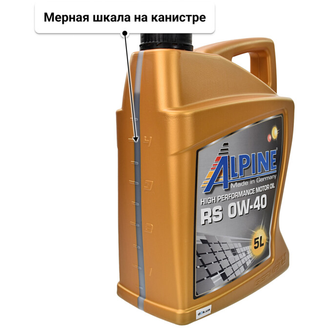Моторное масло Alpine RS 0W-40 5 л