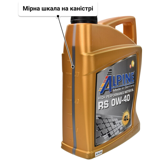 Моторна олива Alpine RS 0W-40 4 л