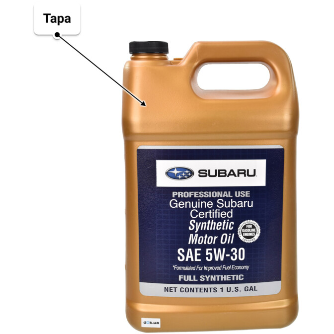 Моторное масло Subaru Certified Motor Oil 5W-30 3,78 л