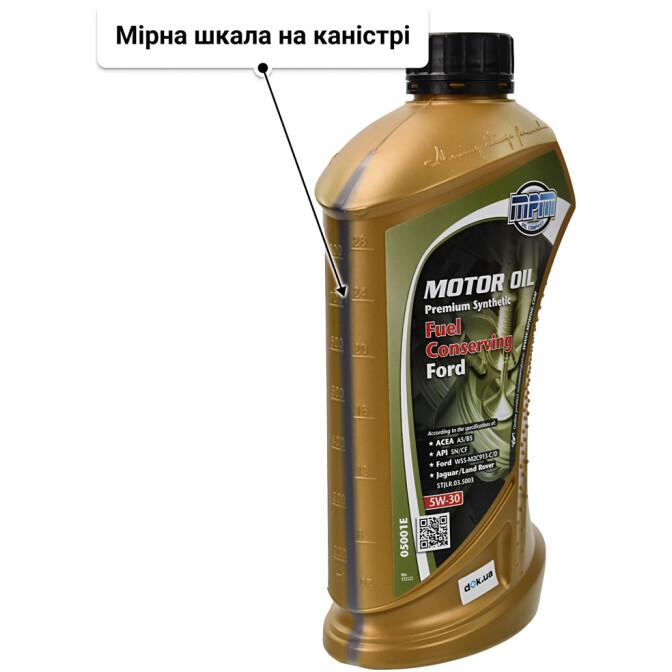 Моторна олива MPM Premium Synthetic Fuel Conserving Ford 5W-30 1 л