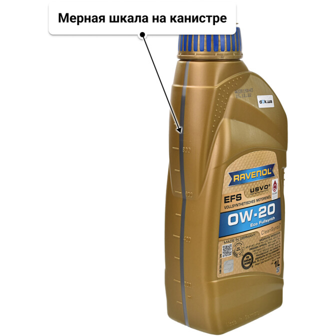 Моторное масло Ravenol EFS 0W-20 1 л