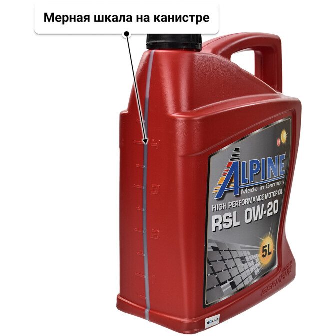 Моторное масло Alpine RSL 0W-20 5 л