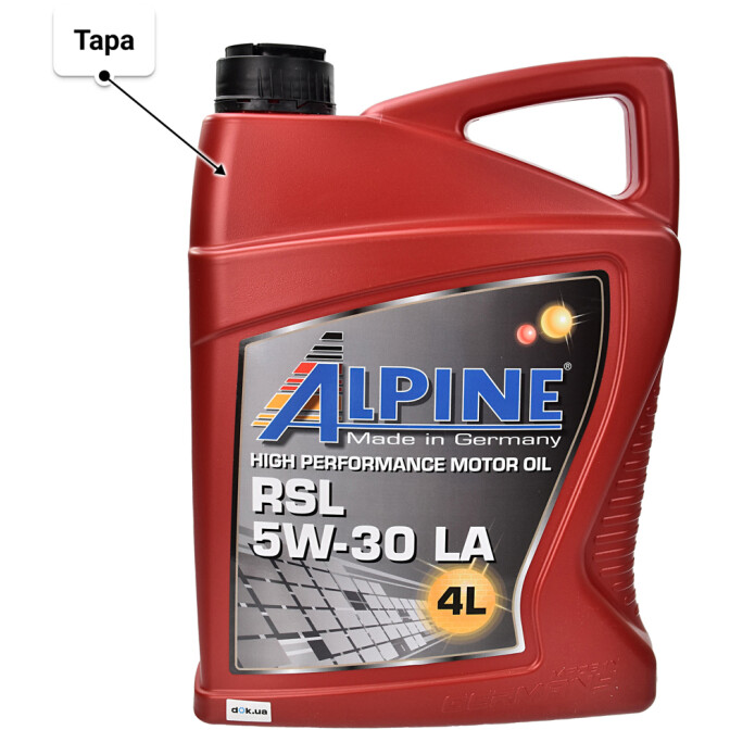 Моторное масло Alpine RSL LA 5W-30 4 л