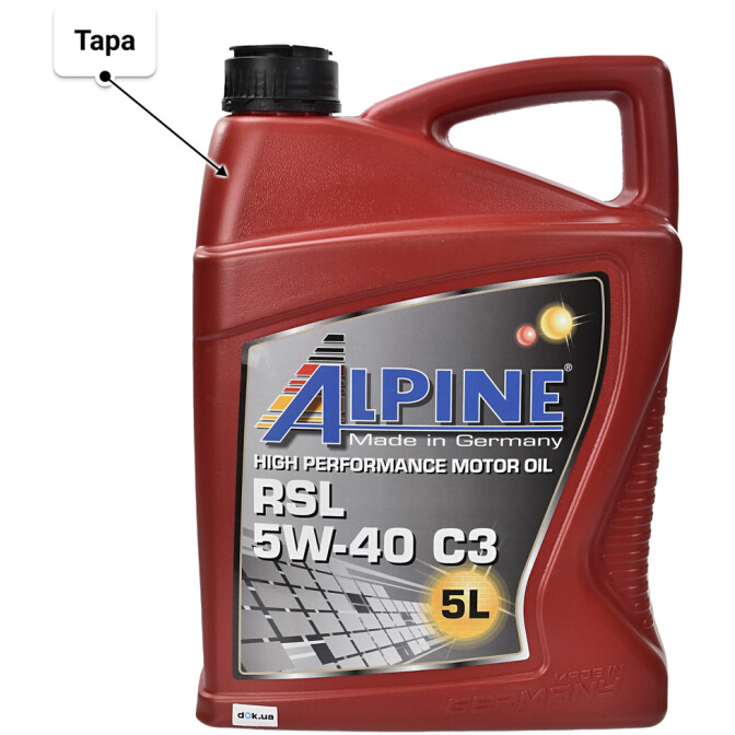 Моторное масло Alpine RSL C3 5W-40 5 л