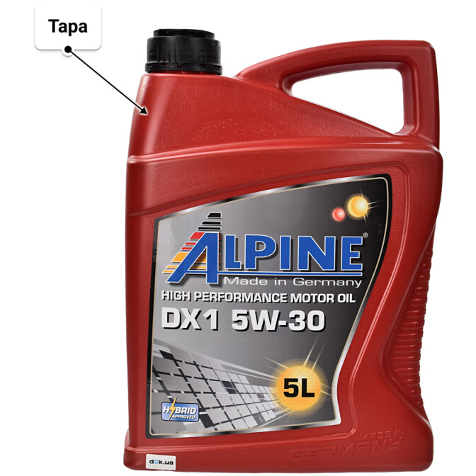 Моторное масло Alpine DX1 5W-30 5 л