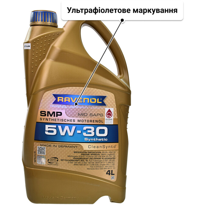 Моторна олива Ravenol SMP 5W-30 4 л