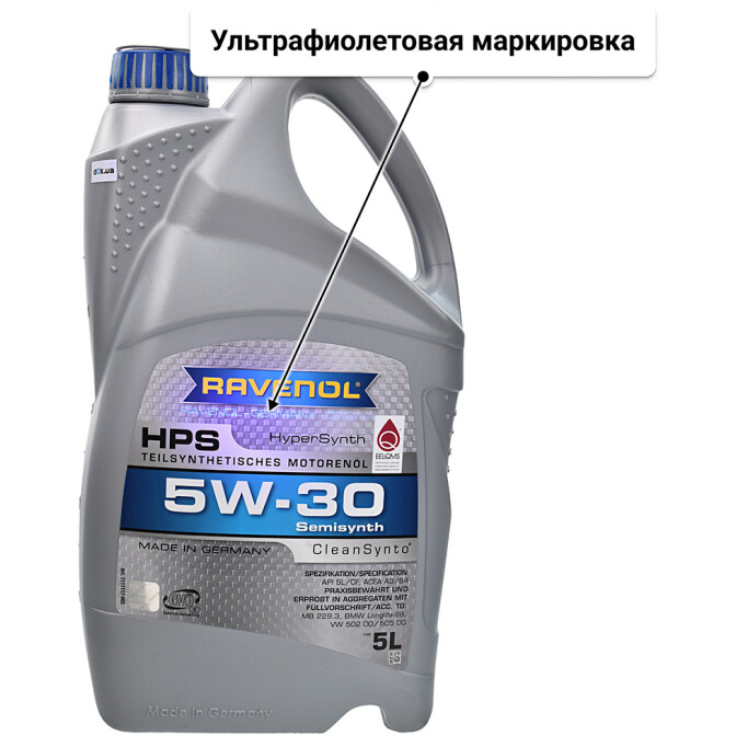 Моторное масло Ravenol HPS 5W-30 5 л