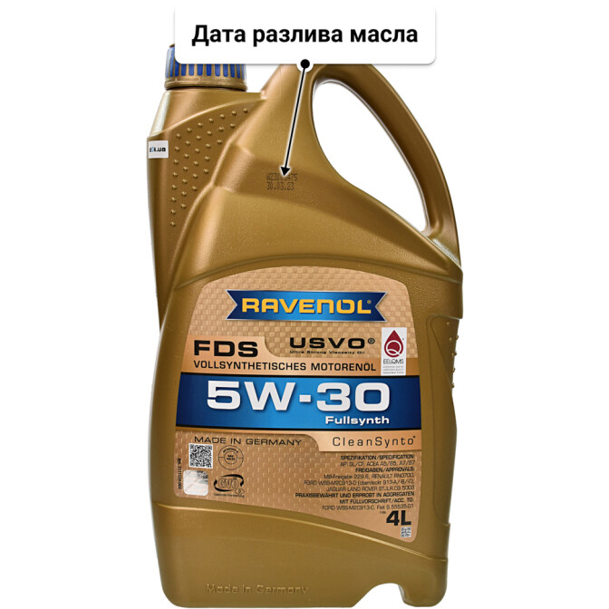 Моторное масло Ravenol FDS 5W-30 4 л