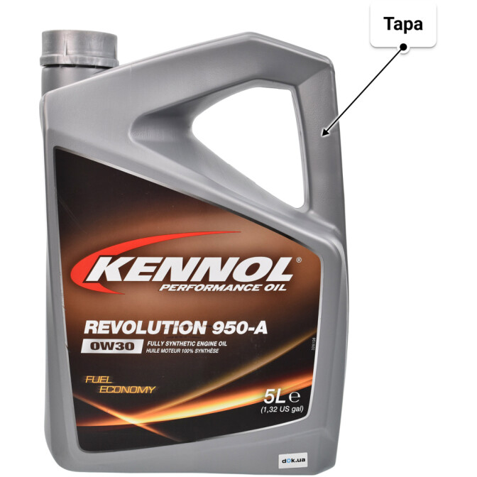 Моторное масло Kennol Revolution 950-A 0W-30 5 л