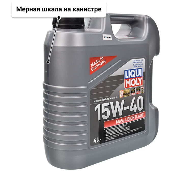 Моторное масло Liqui Moly MoS2 Leichtlauf 15W-40 для Daihatsu Cuore 4 л