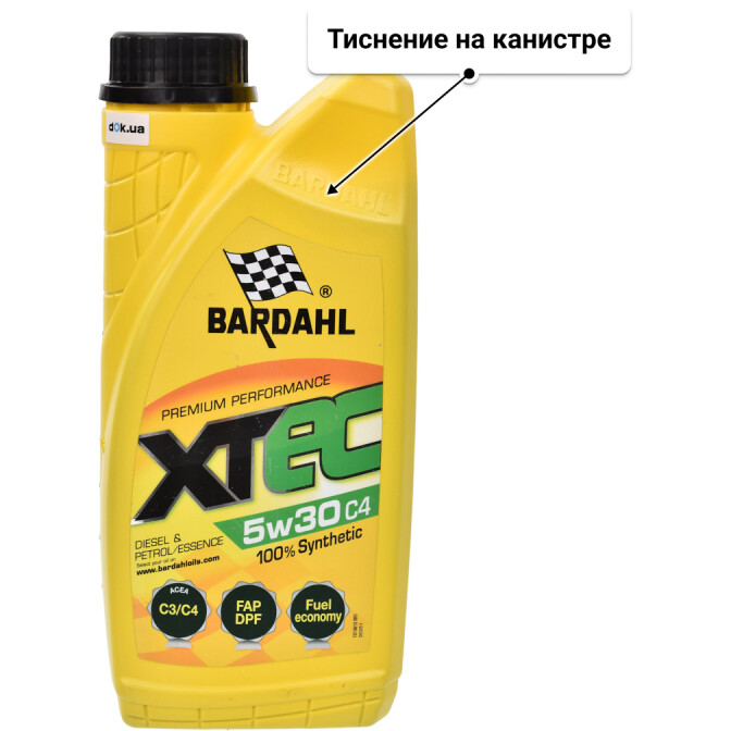 Моторное масло Bardahl XTEC C4 5W-30 1 л