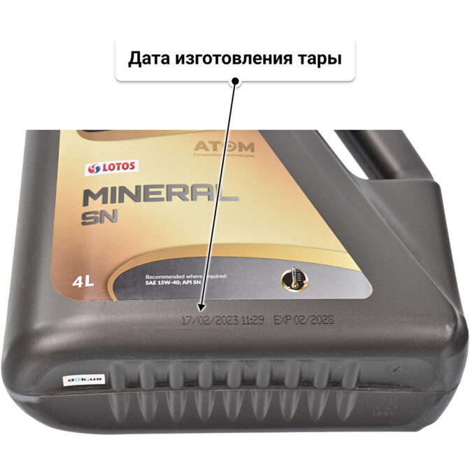 Моторное масло LOTOS Mineral 15W-40 4 л