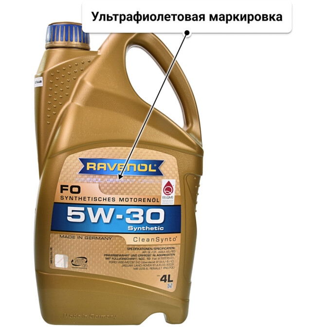 Моторное масло Ravenol FO 5W-30 4 л