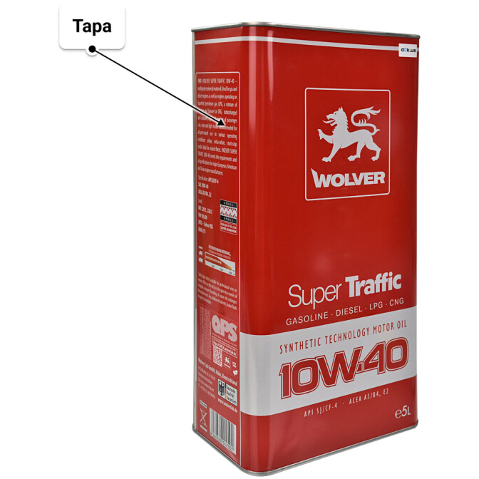 Wolver Super Traffic 10W-40 (5 л) моторное масло 5 л