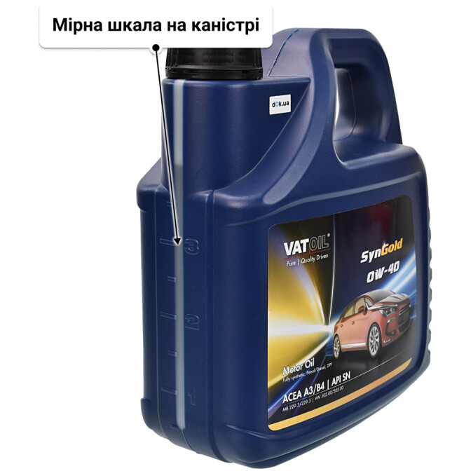 Моторна олива VatOil SynGold 0W-40 4 л