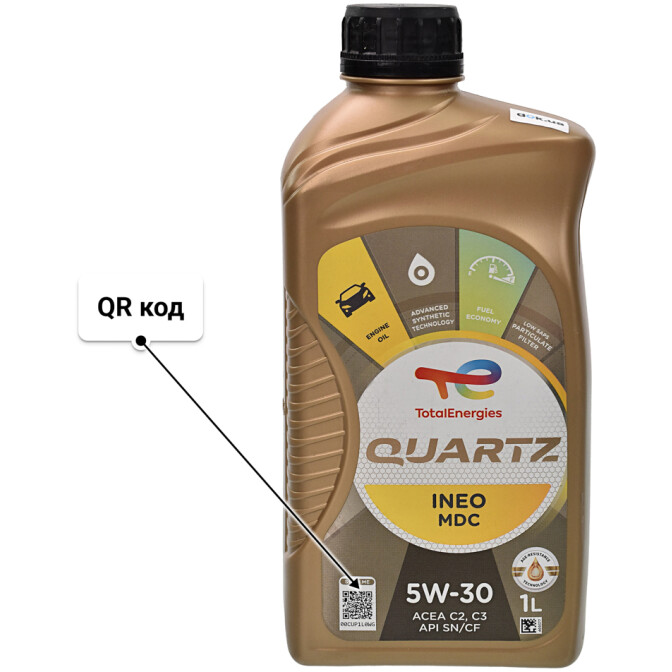 Моторное масло Total Quartz Ineo MDC 5W-30 1 л