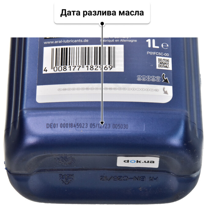 Моторное масло Aral HighTronic 5W-40 1 л