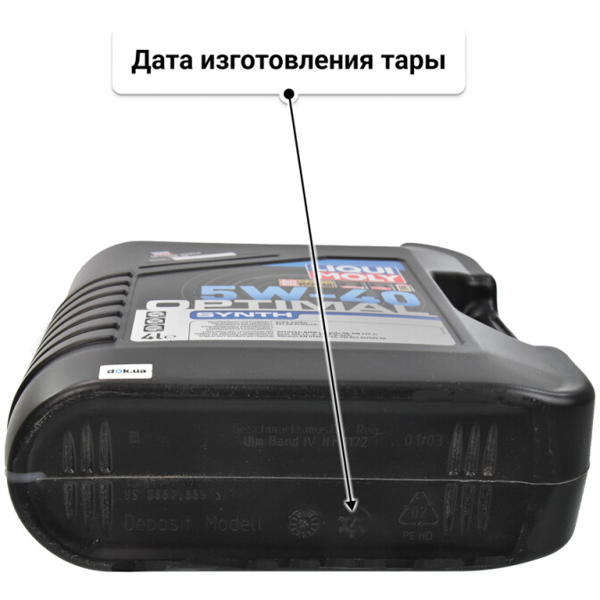 Моторное масло Liqui Moly Optimal Synth 5W-40 для Citroen Xsara 4 л