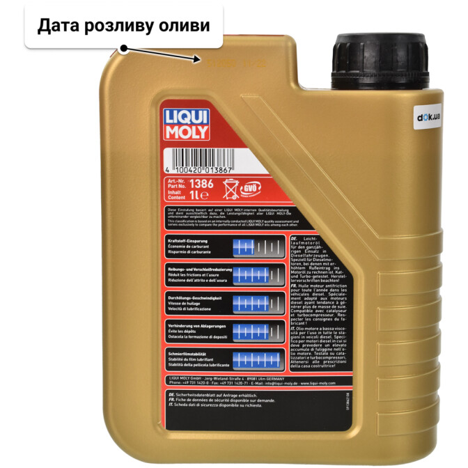 Liqui Moly Diesel Leichtlauf 10W-40 (1 л) моторна олива 1 л