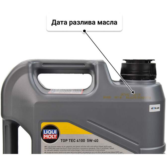 Моторное масло Liqui Moly Top Tec 4100 5W-40 для Volkswagen Beetle 4 л