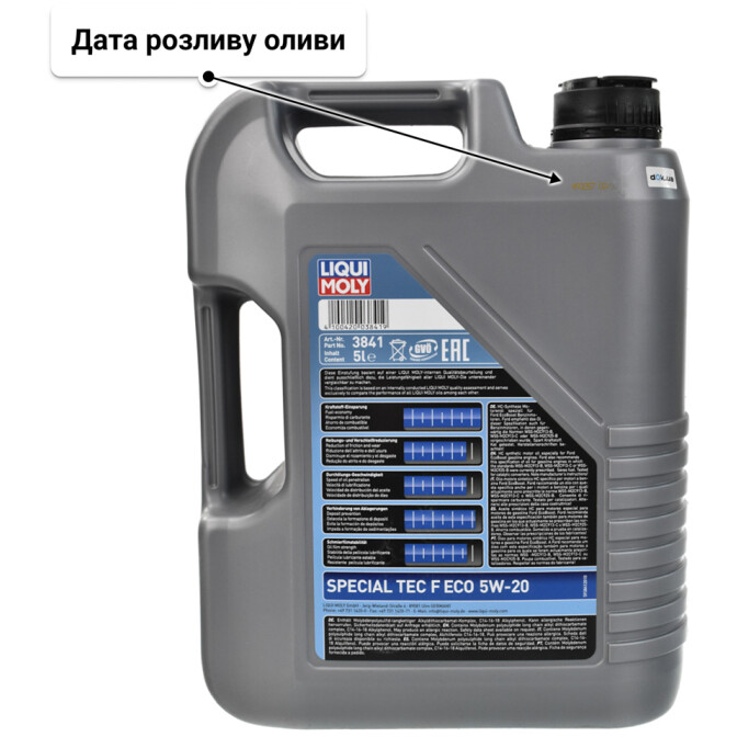 Моторна олива Liqui Moly Special Tec F Eco 5W-20 5 л