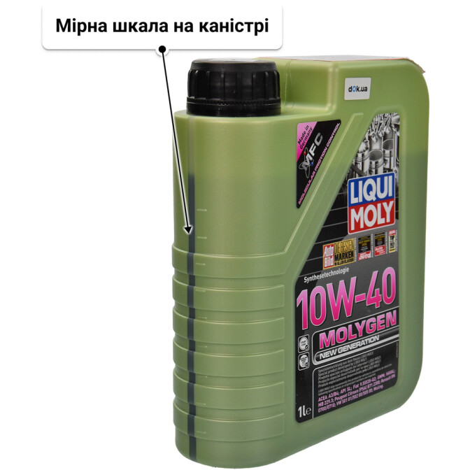 Моторна олива Liqui Moly Molygen New Generation 10W-40 для Fiat Doblo 1 л