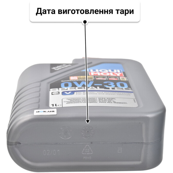 Моторна олива Liqui Moly Special Tec V 0W-30 для Volvo V70 1 л