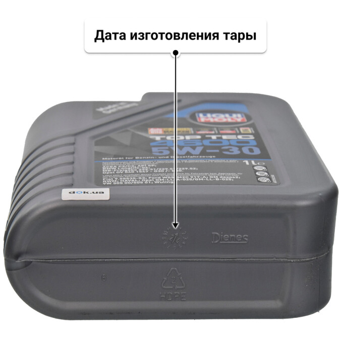 Моторное масло Liqui Moly Top Tec 4600 5W-30 для Toyota Aygo 1 л