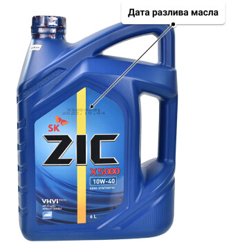 ZIC X5000 10W-40 (6 л) моторное масло 6 л