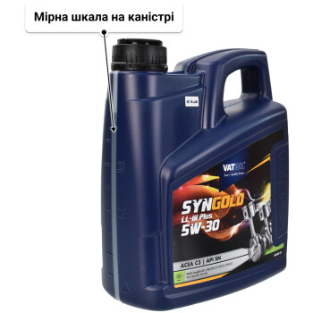 VatOil SynGold LL-III Plus 5W-30 (4 л) моторна олива 4 л