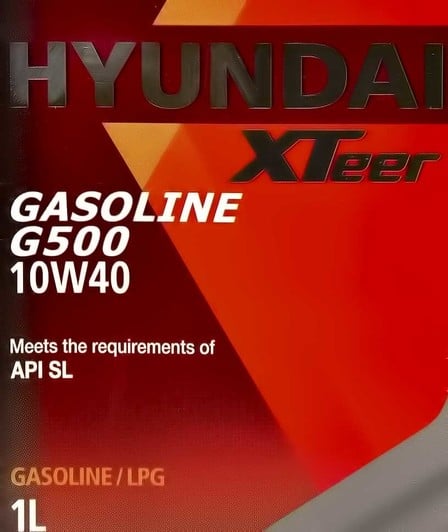 Моторна олива Hyundai XTeer Gasoline G500 10W-40 1 л на Hyundai Terracan