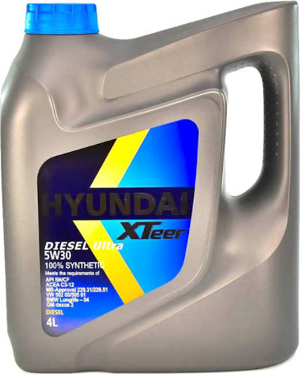 Моторна олива Hyundai XTeer Diesel Ultra 5W-30 для Chrysler Voyager 4 л на Chrysler Voyager