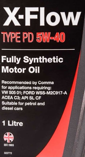 Моторна олива Comma X-Flow Type PD 5W-40 1 л на Toyota Aygo